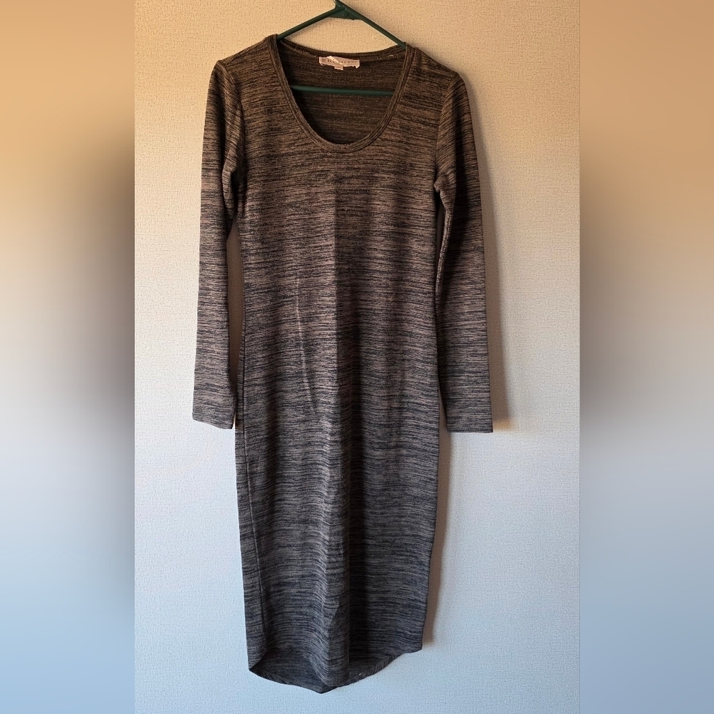Philosophy Charcoal Long Sleeve Dress